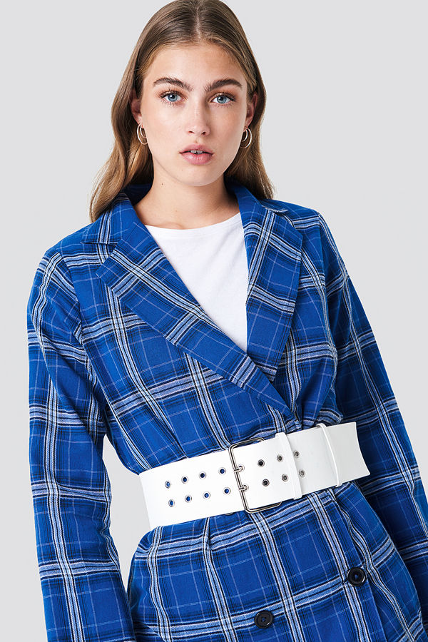NA-KD Accessories Eyelet Wide Buckle Belt - Bälten och skärp