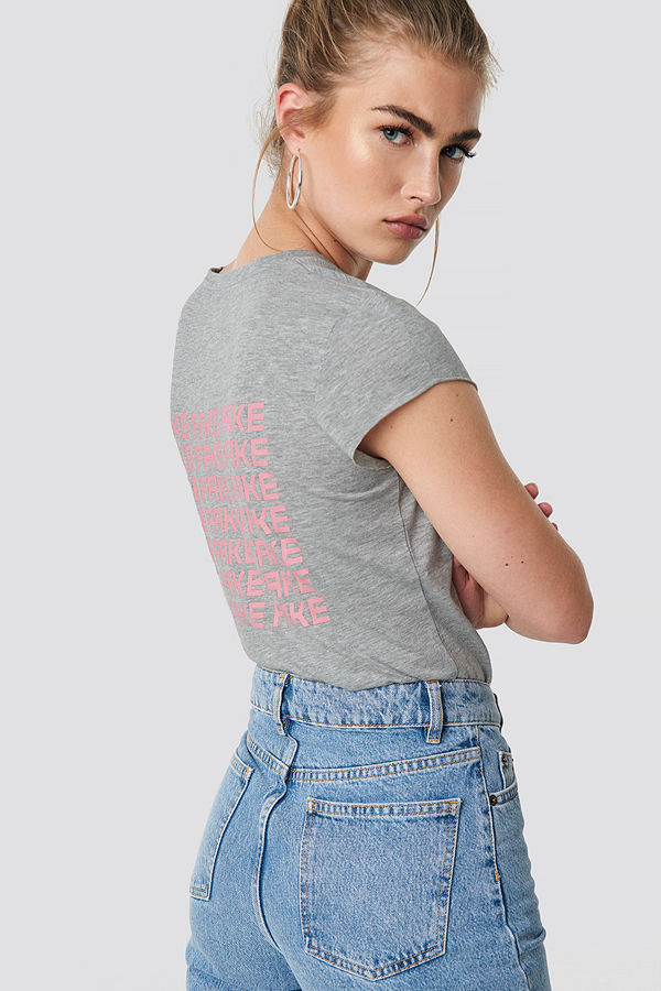 NA-KD Trend Fake Raw Edge Tee