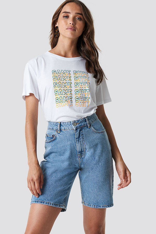 NA-KD Same Shit Oversized Tee