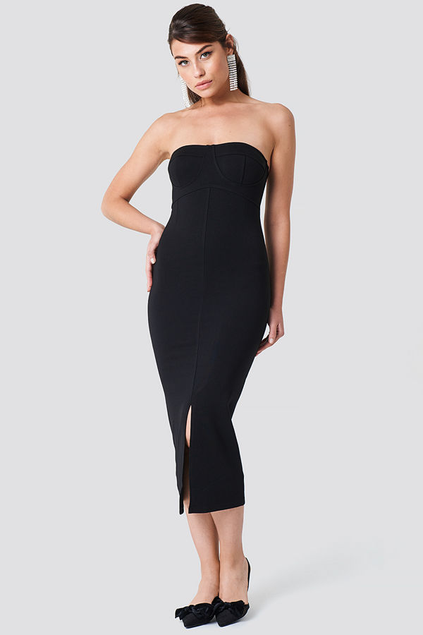 NA-KD Party Cup Tube Dress svart