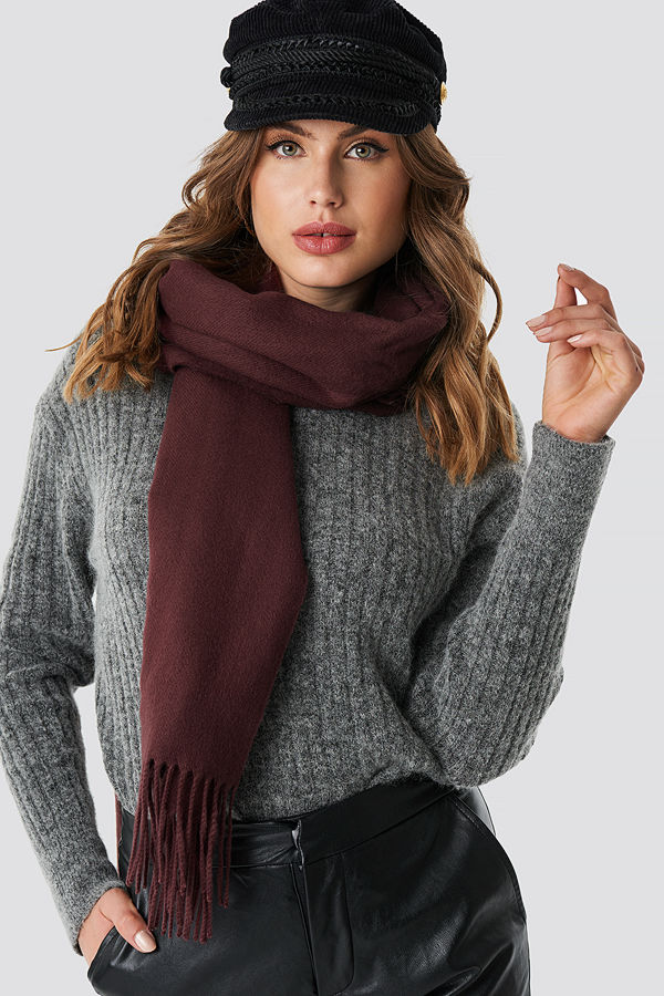 Rut & Circle Fringe Scarf - Halsdukar & Sjalar