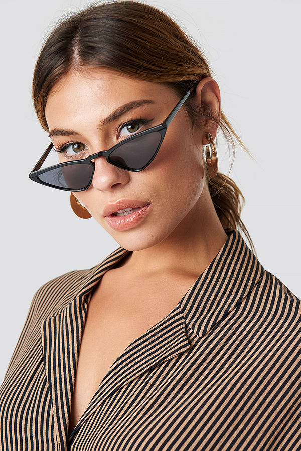 Mango Topbar Sunglasses svart