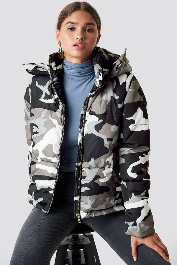 NA-KD Camo Padded Jacket multicolor