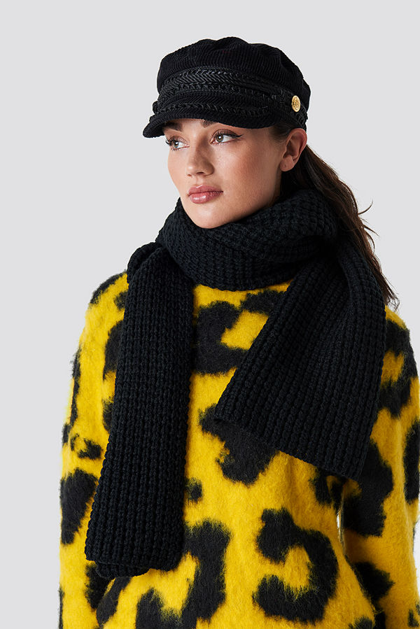 Rut & Circle Samira Knit Scarf svart
