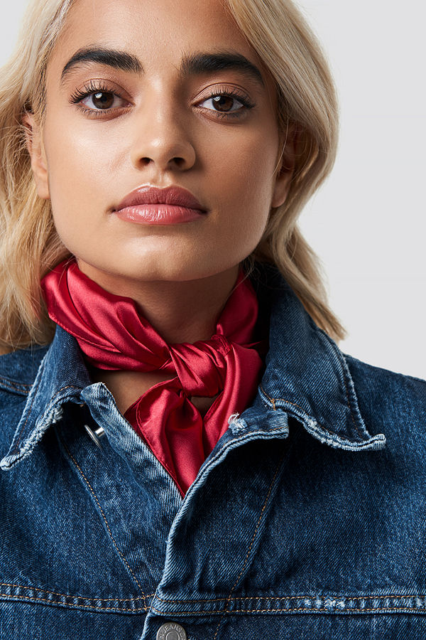 NA-KD Accessories Solid Satin Scarf - Halsdukar & Sjalar