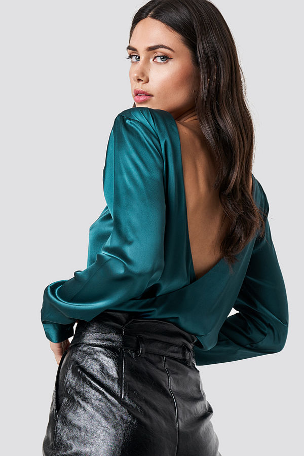 Rut & Circle Back Wrap Blouse grön