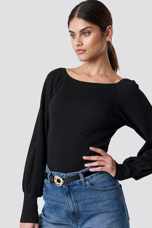 Mango Hole Belt svart guld