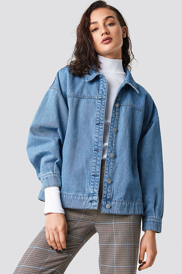 Astrid Olsen x NA-KD Denim Jacket blå