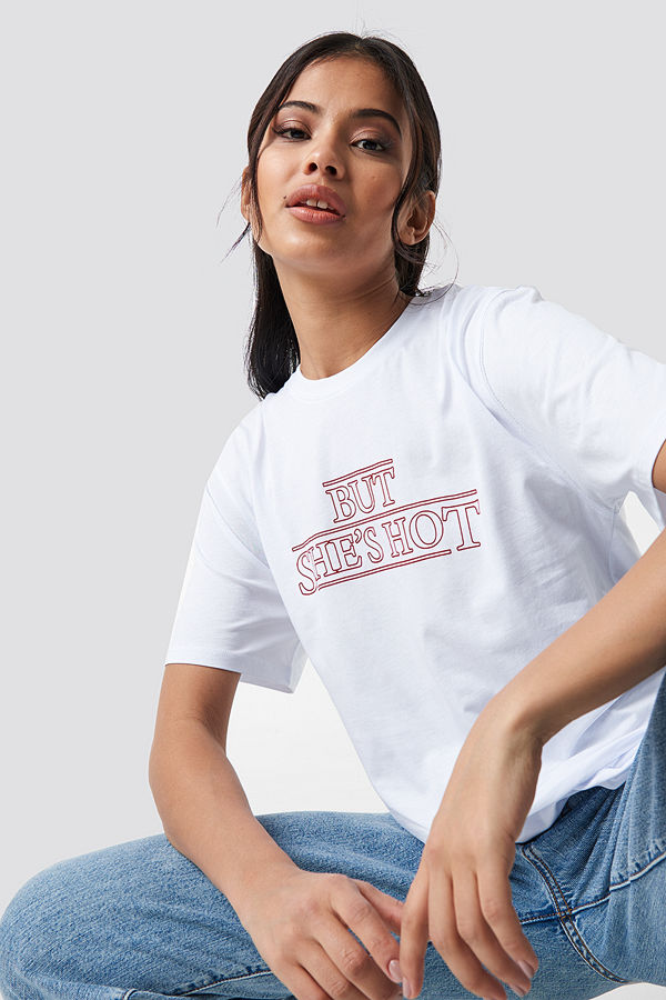 NA-KD Hot Unisex Tee vit