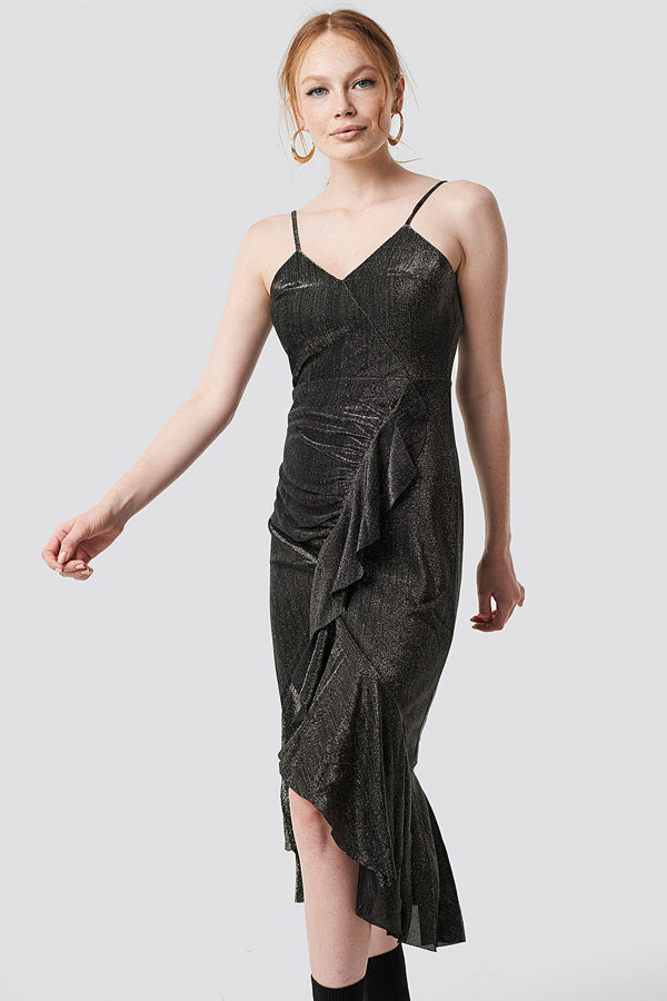 Trendyol Luminous Midi Dress grå