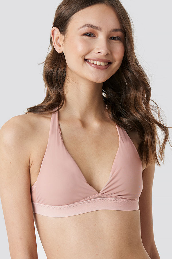 Lulu's Drawer Mae Halterneck Bra rosa