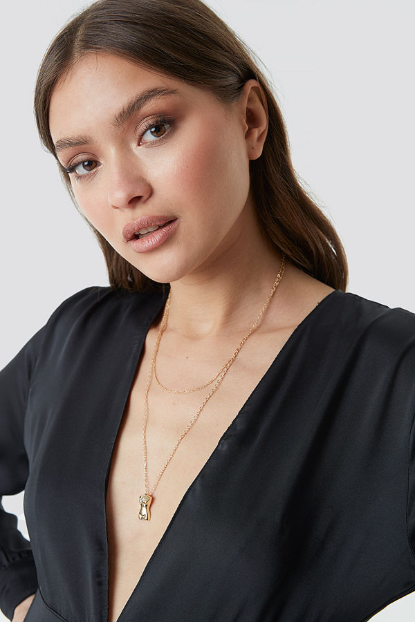 NA-KD Trend Female Body Pendant Necklace - Smycken