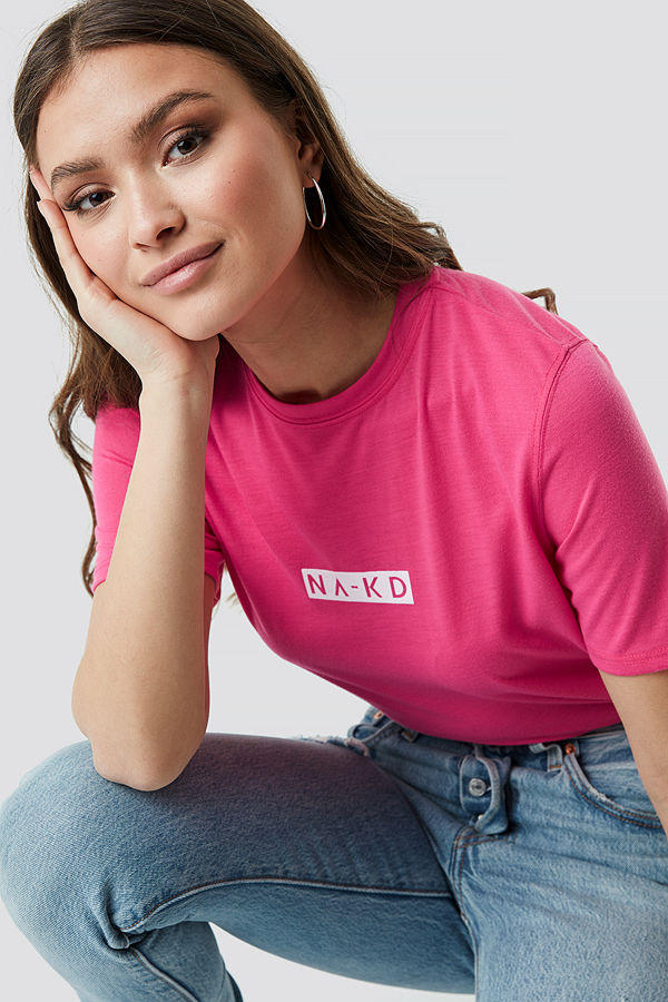 NA-KD Neon Logo Tee