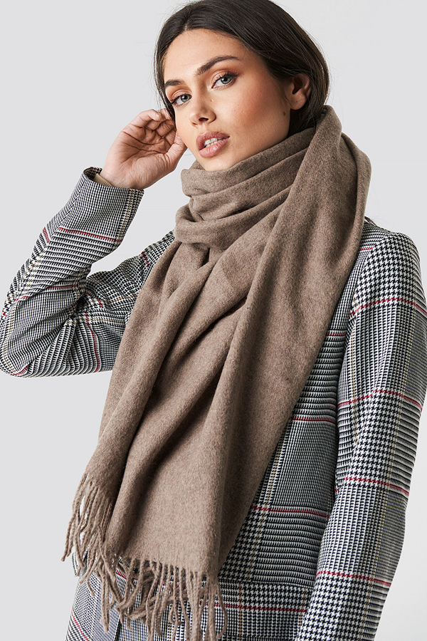 NA-KD Accessories Light Wool Blend Scarf - Halsdukar & Sjalar
