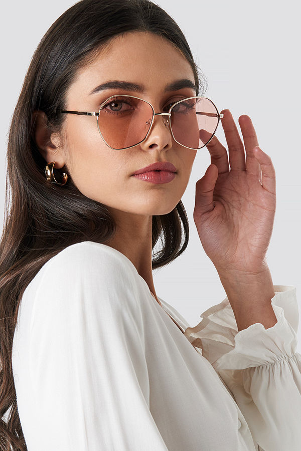 Le Specs Escadrille rosa guld