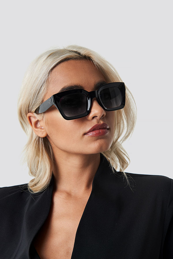 NA-KD Accessories Square Frame Sunglasses svart