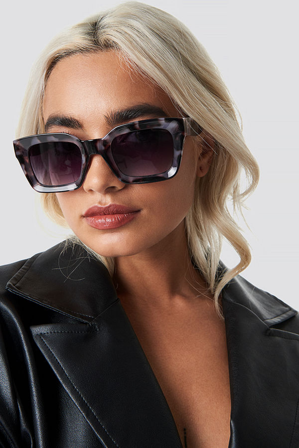 NA-KD Accessories Square Frame Sunglasses grå
