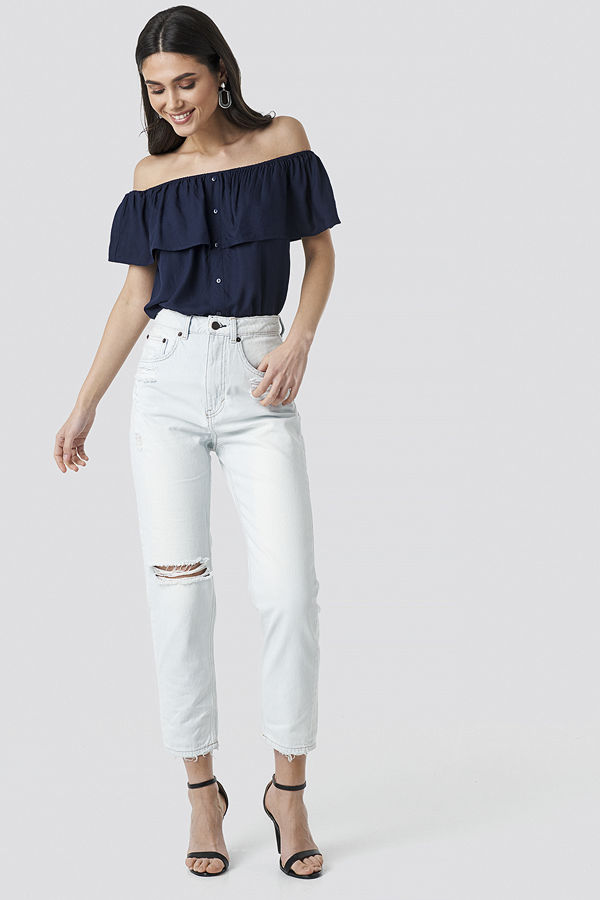 Cheap Monday Donna Off Blue Jeans blå