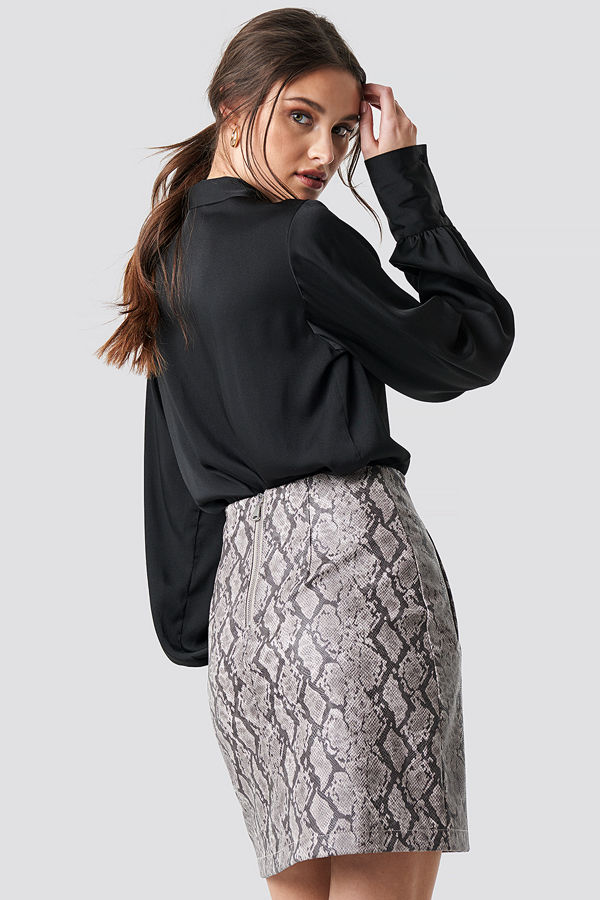 NA-KD Snake Print Mini Skirt multicolor
