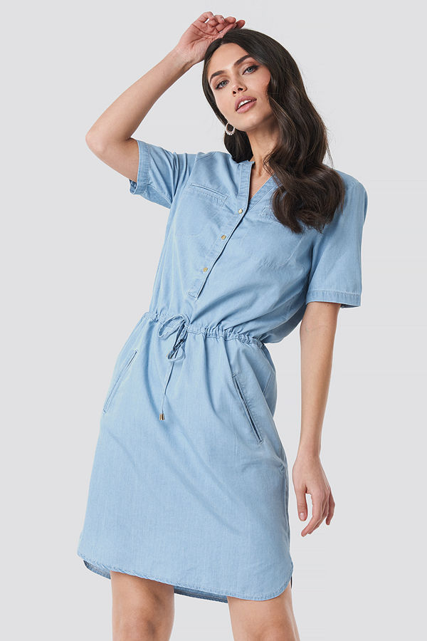 Trendyol Bound Pocket Denim Dress blå