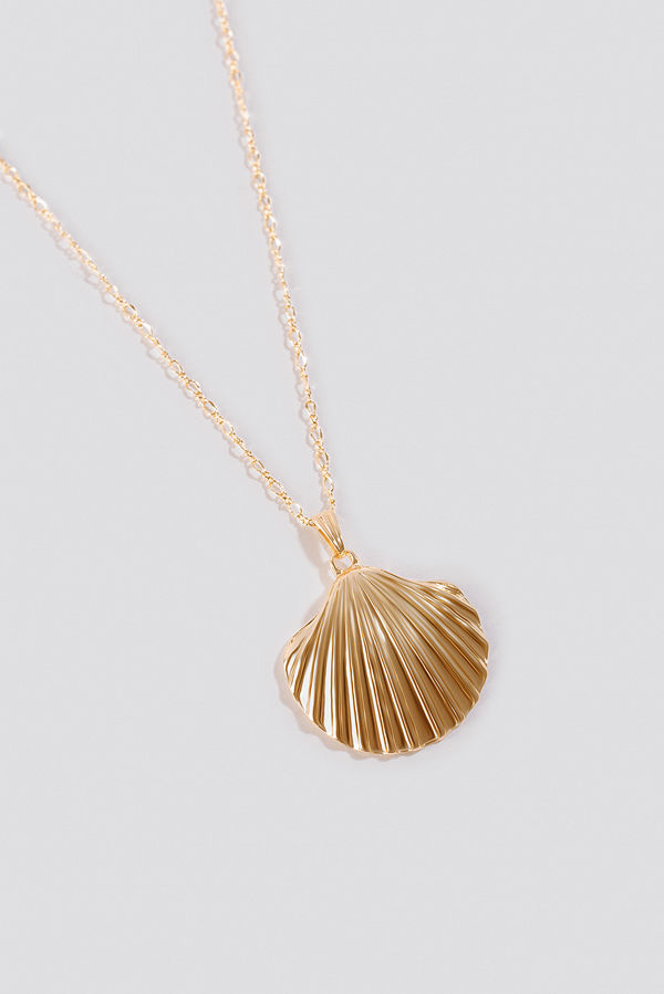 NA-KD Accessories smycke Big Shell Necklace guld