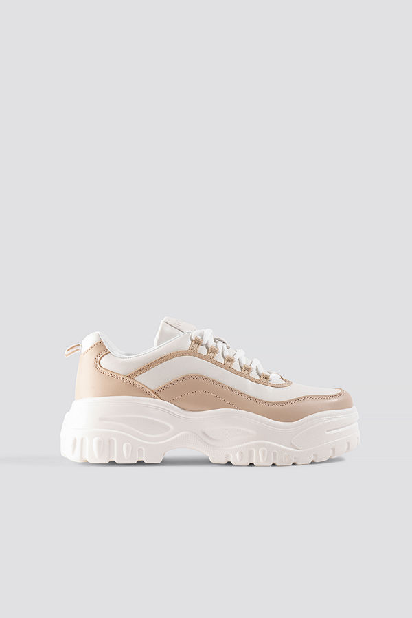 NA-KD Shoes Chunky Sole Sneakers vit beige
