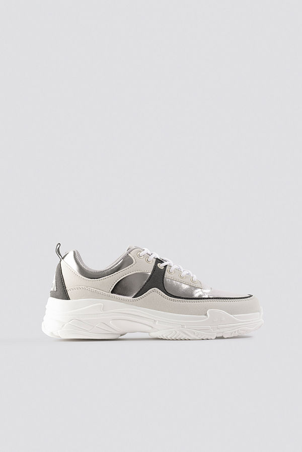 NA-KD Shoes Aero Sneaker multicolor / silver