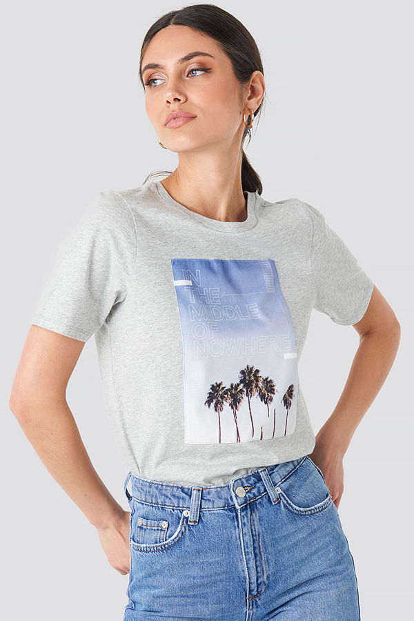 NA-KD Nowhere Oversized T-shirt grå