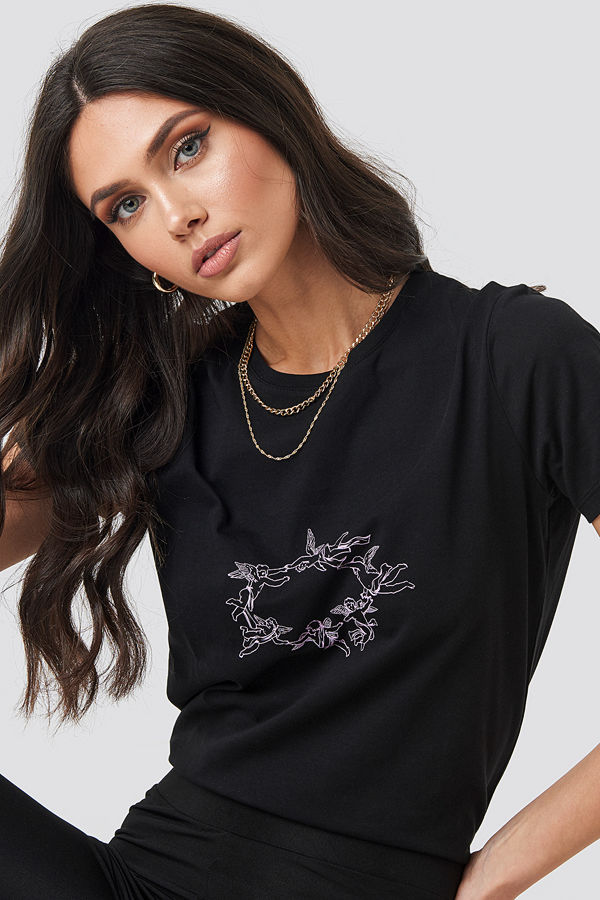 NA-KD Trend Angels Tee svart