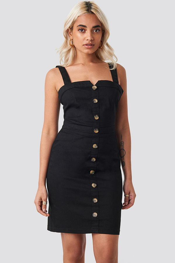Trendyol Gabardian Mini Dress svart