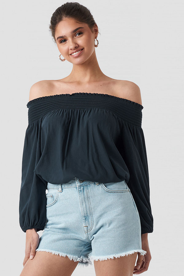 Trendyol Milla Off Shoulder Blouse blå