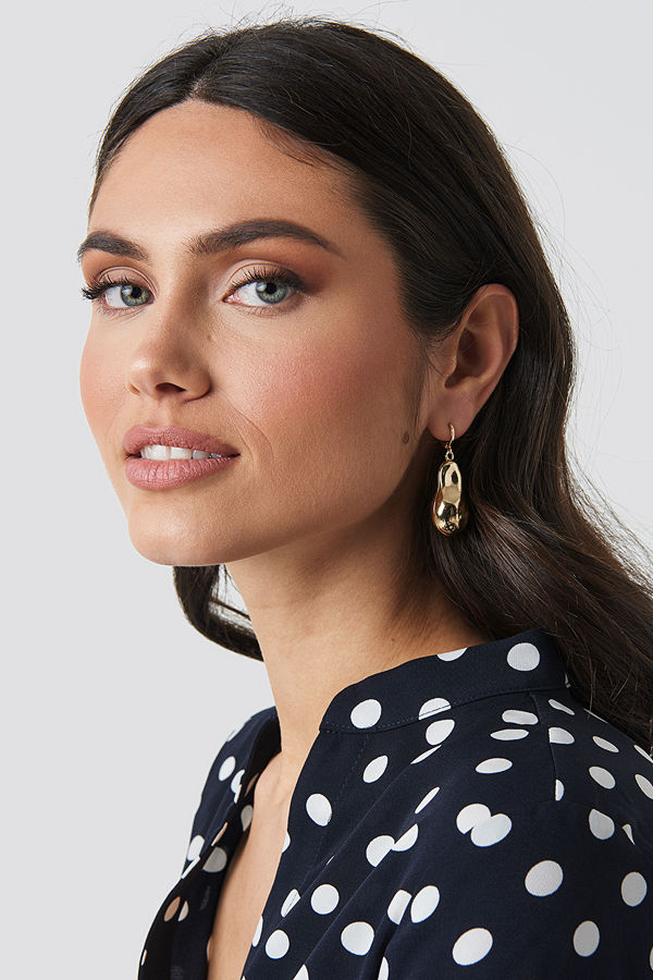 NA-KD Accessories smycke Big Golden Pearl Earrings guld