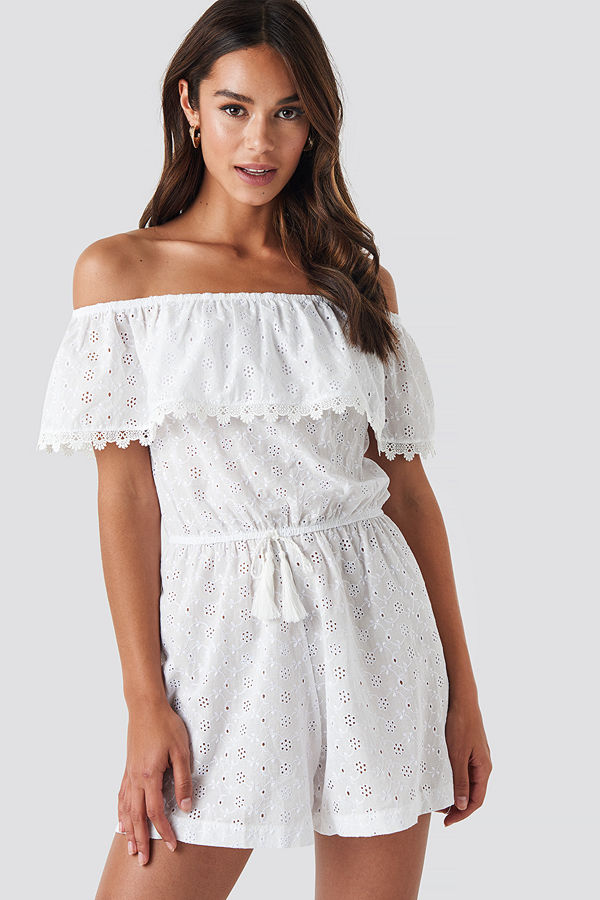 Trendyol Waist Fringed Playsuit vit
