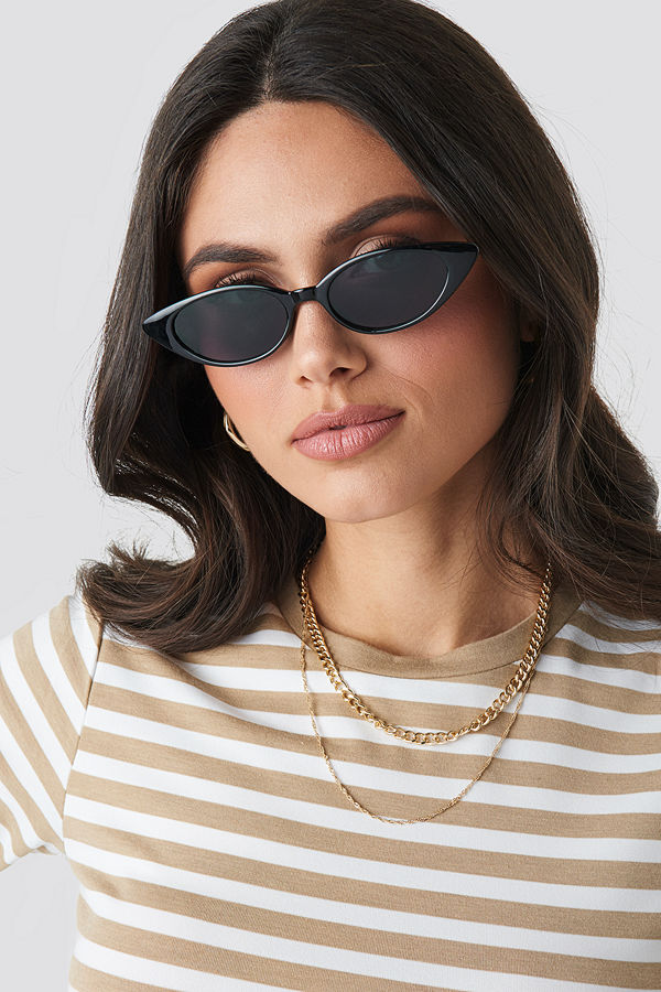NA-KD Accessories Drop Shape Cat Eye Sunglasses svart