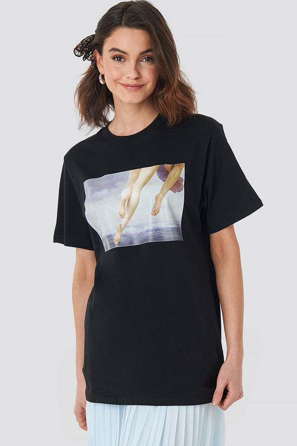 NA-KD Trend Flying Legs Tee svart