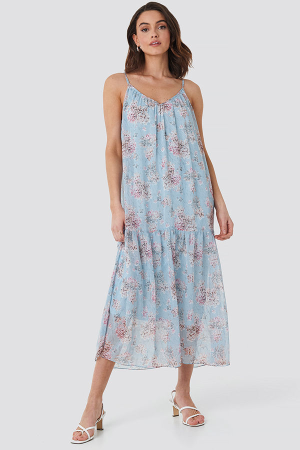 NA-KD Trend Thin Strap Ankle Dress blå