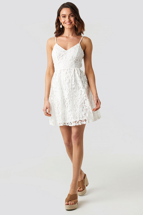 NA KD Boho Miniklänning vit Klänningar online Modegallerian NA KD Boho Klänning vit Klänningar online Modegallerian