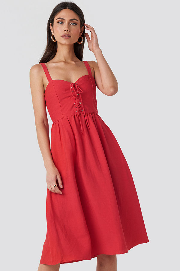 Mango Fame Dress röd