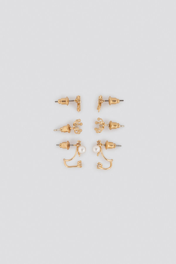 NA-KD Accessories smycke Multipack Sparkling Earstuds (3 Sets) guld