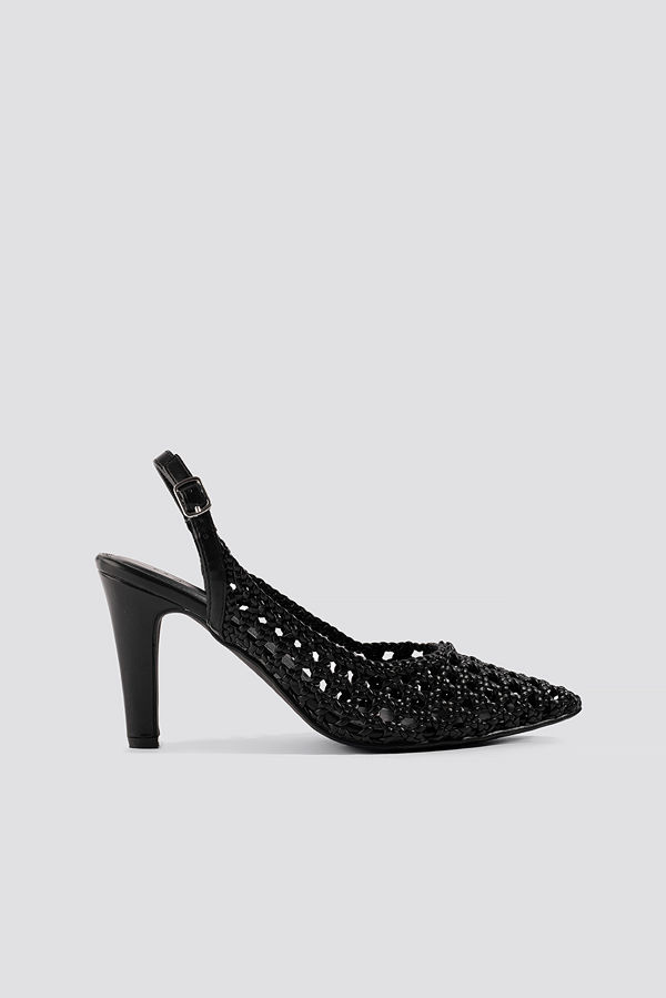 NA-KD Shoes Braided Slingback Pumps svart