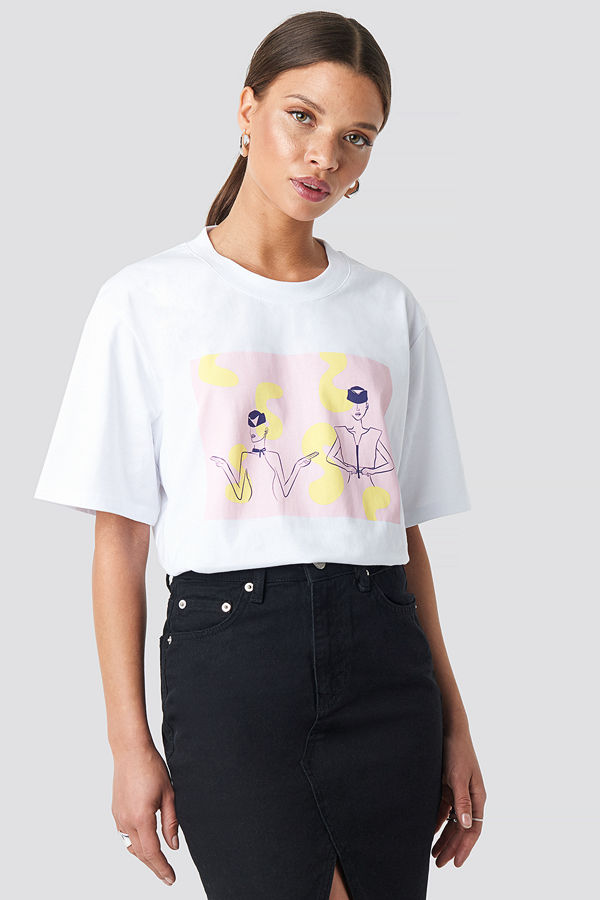 NA-KD Trend Air Hostess Tee vit