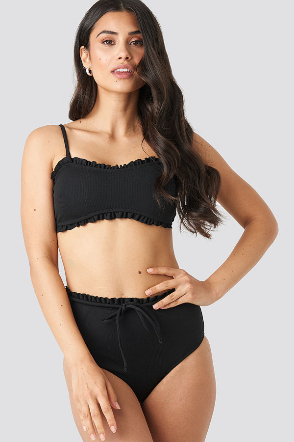 Hot Anatomy Ruffle Highwaist Panty svart