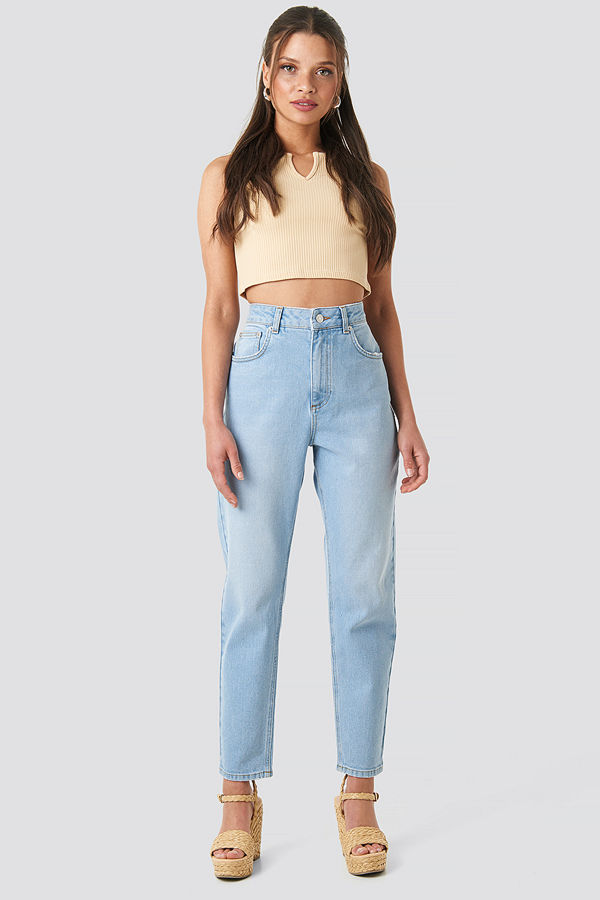 NA-KD Mom Jeans blå