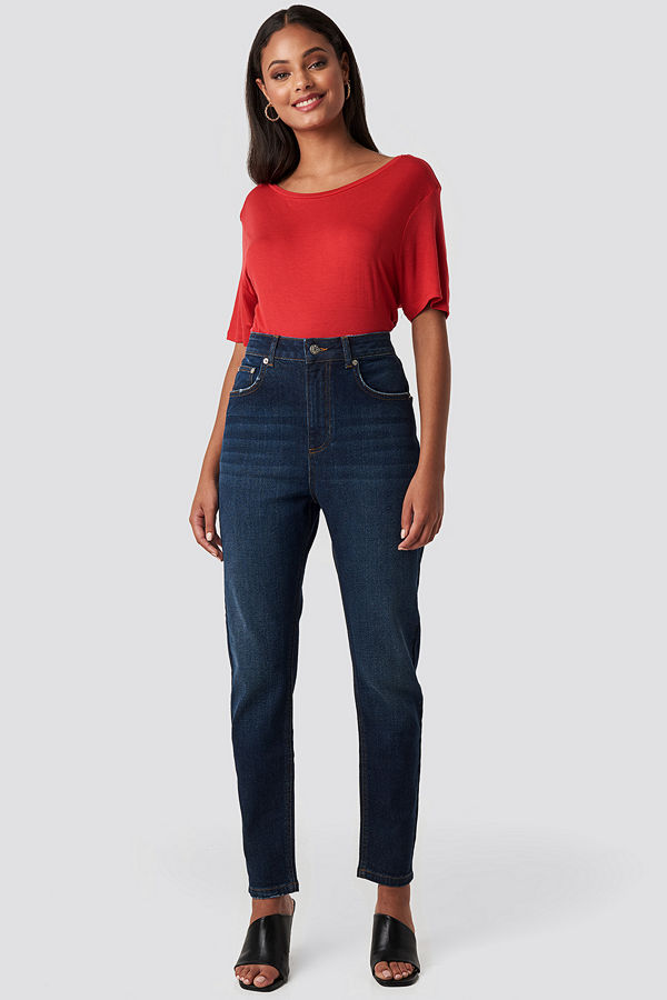 NA-KD Mom-Jeans blå