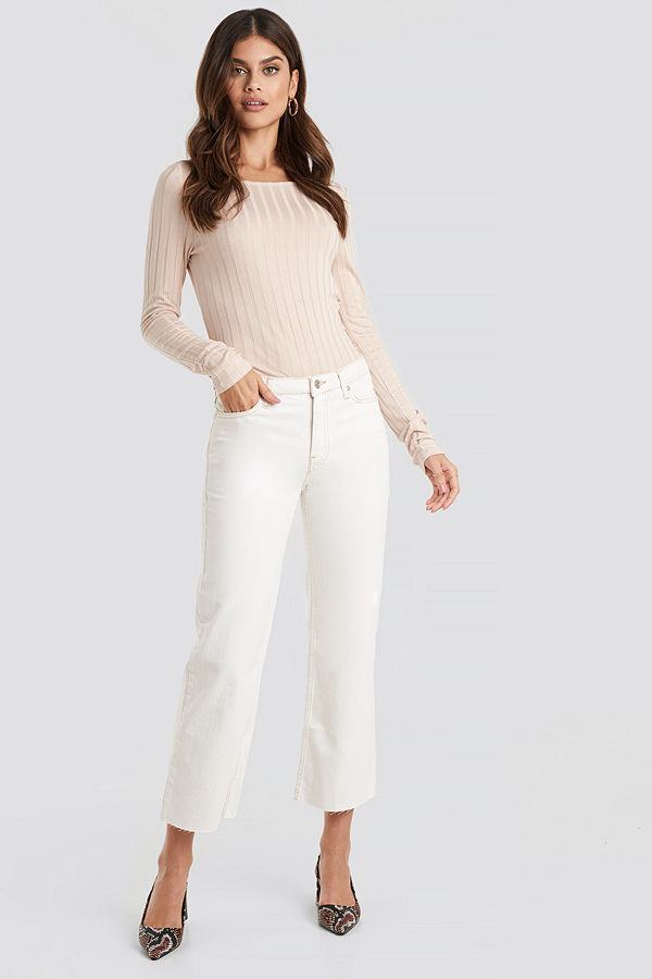 Mango Pretty Jeans vit