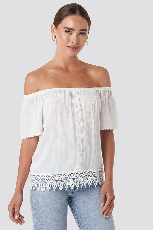 Trendyol Bora Off Shoulder Top vit