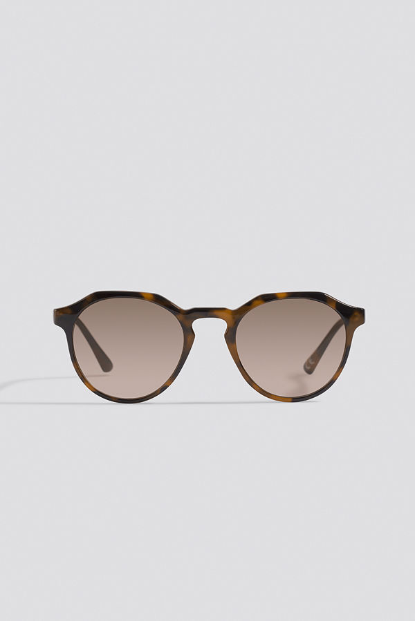 NA-KD Accessories Round Edged Sunglasses brun