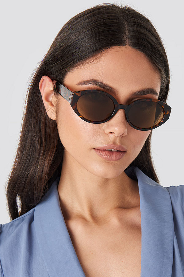 NA-KD Accessories Retro Drop Shape Sunglasses brun