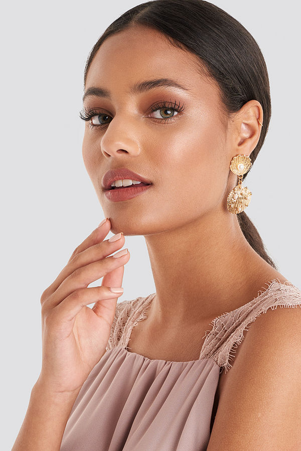 Trendyol smycke Sea Shell Pearl Detailed Earring guld