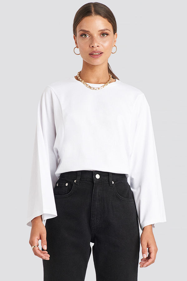 NA-KD Trend 3/4 Sleeve Oversized Tee vit